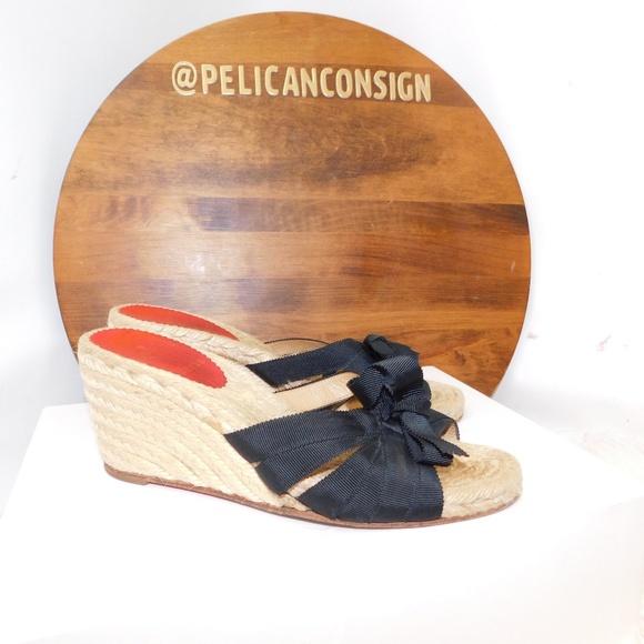 Christian Louboutin Shoes - Christian Louboutin espadrille wedge sandals 36
